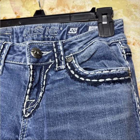 Miss Me Irene Boot Denim Jeans Size 26 A Heavy Stitch - Picture 4 of 13